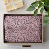Roze leopard Print Sparkle Glitter Tissuepapier (Geschenk)