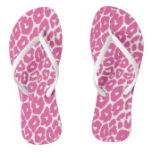 Roze leopard Print Spot Changer Teenslippers (Voetbed)