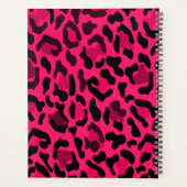 Roze Leopard Print Voetbal coach naam Planner (Achterkant)