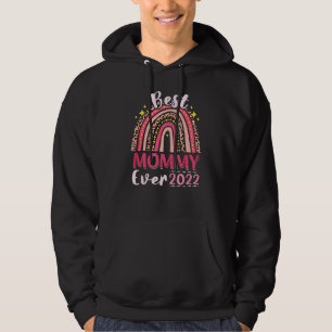 Roze Leopard Regenboog Leuke Beste Mama Ooit Hoodie