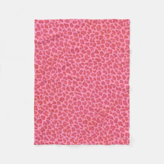 Roze leopard Skin Fleece Blanket Deken (Voorkant)