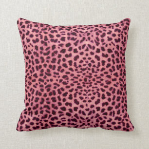 Roze leopard Skin Patroon Kussen