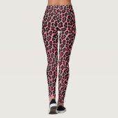 Roze leopard Skin Patroon Leggings (Achterkant)