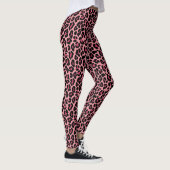 Roze leopard Skin Patroon Leggings (Rechts)