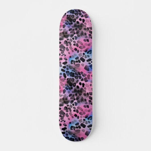 Roze Leopard Spot Skin Print Skateboard (Voorkant)