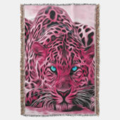 Roze leopard Throw Rug Deken (Voorkant Verticaal)