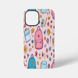 Roze leraar, klasdecoratie leraar terug naar iPhone 12 mini hoesje