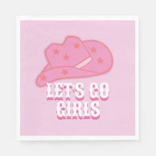 Roze Let's Go Meisjes Cowboy Pet Rodeo Servet
