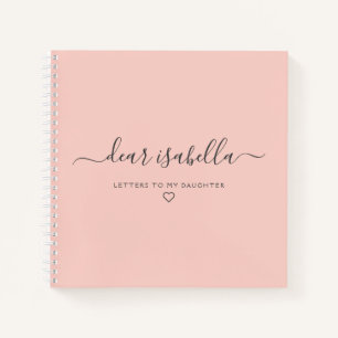 Roze letters voor mijn Daughter Keepomwille Memory Notitieboek