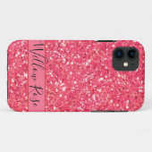 Roze leugenachtige glans, glitterpatroon, geschenk Case-Mate iPhone case (Achterkant (horizontaal))