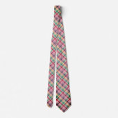 Roze Leuke Abstracte Print stropdas (Achterkant)