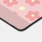 Roze Leuke Bloemen Aangepaste Tekst Leuke Bloemen Bureaumat (Hoek)