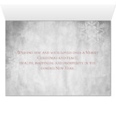 Roze Leuke Sneeuwman Vakantie Groet Kaart (Binenzijde Horizontaal (Onderkant))