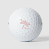 Roze Libelle Ontwerp Golfballen (Voorkant)