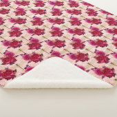 Roze libellen en Rozen Sherpa Deken (3/4)