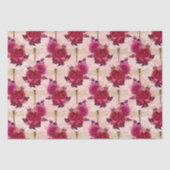 Roze libellen en Rozen Tissuepapier (Voorkant)