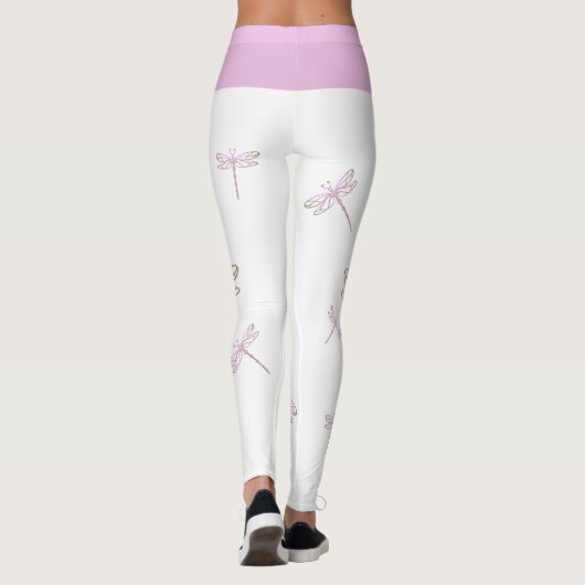 Roze libellen leggings (Achterkant)