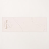 Roze lichaamsculptuur contour schoonheid bruinen yogamat (Voorkant (horizontaal))