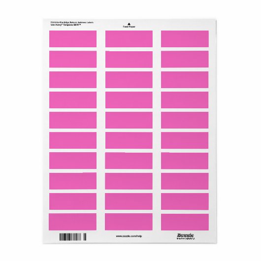 Roze, licht orchidee, met stevige kleur etiket (Full Sheet)