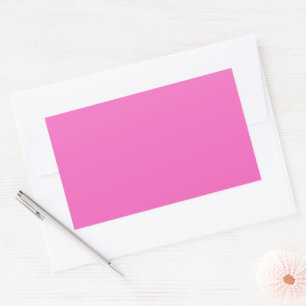 Roze, licht orchidee, met stevige kleur rechthoekige sticker