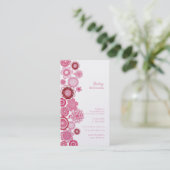 Roze, lichte dames, Visitekaartje bedrijf (Staand voorkant)