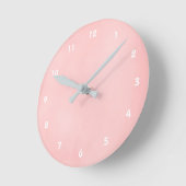 Roze lichte zachte textuur Kijk naar wandklok Ronde Klok (Hoek)