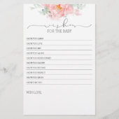 Roze lichte, zachte, ventilator Baby shower (Voorkant)