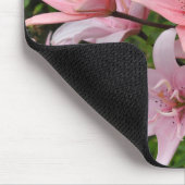 Roze lichtflorale schoonheid muismat (Hoek)