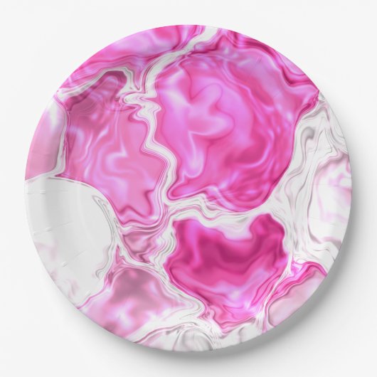 roze lichtsterkte papieren bordje (Voorkant)