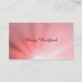 Roze lichtstraal visitekaartje (Achterkant)