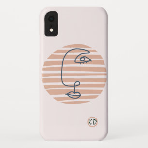 Roze, lichtzinnige geometrische moderne kunst iPhone XR hoesje