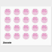 Roze Lief 16 Partij Dank u Stickers (Vel)