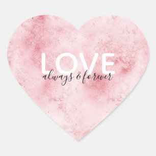 Roze Liefde Altijd Hart Sticker