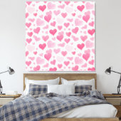 Roze liefde canvas afdruk (Insitu (Slaapkamer))