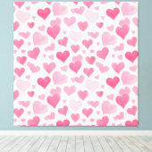 Roze liefde canvas afdruk (Insitu (Houten vloer))