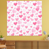 Roze liefde canvas afdruk (Insitu (Woonkamer))
