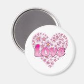 Roze liefde en dagen magneet (Voorkant / Achterkant)