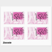 Roze Liefde Graffiti Kunst Stickers (Vel)