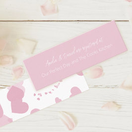 Roze Liefde hart Bruids Registry Invoegen Klantenkaartje