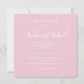  Roze Liefde Hart Confetti bruiloft Kaart (Voorkant)