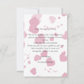 roze liefde hart foto bedankkaart (Achterkant)