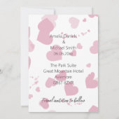 roze liefde hart foto Save the date Kaart (Achterkant)