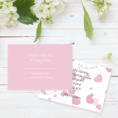 Roze Liefde hart RSVP insert