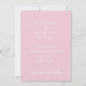 roze liefde hart Save the date Kaart (Achterkant)