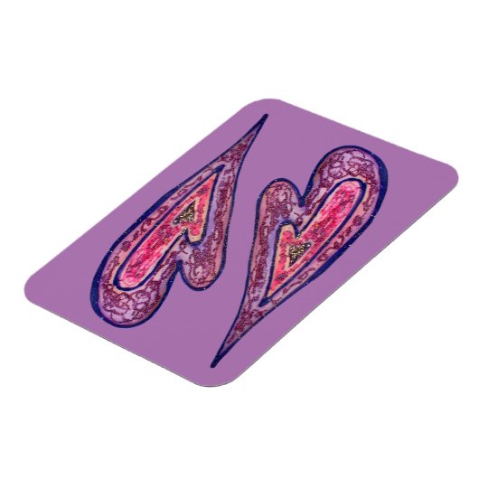 Roze liefde Harten Kunst Inspirerend Fridge Magnet Magneet (Linkerzijde)