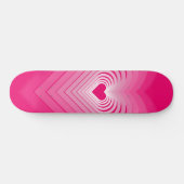 Roze liefde - Harten Skateboard (Horizontaal)