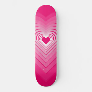 Roze liefde - Harten Skateboard