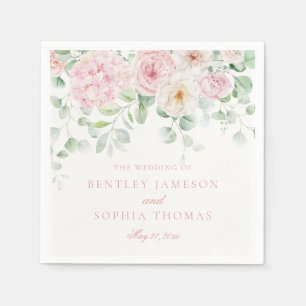 Roze Liefde In Bloei Bloemen Hydrangea Decor Weddi Servet
