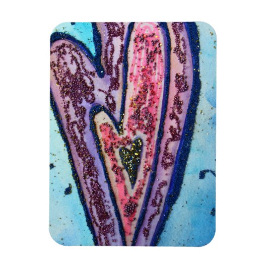 Roze liefde Kunst Inspirerend vriend Magnet Magneet (Verticaal)