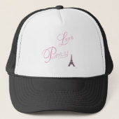 Roze liefde-Parijs-Eiffel-Tower-uniek Trucker Pet (Voorkant)